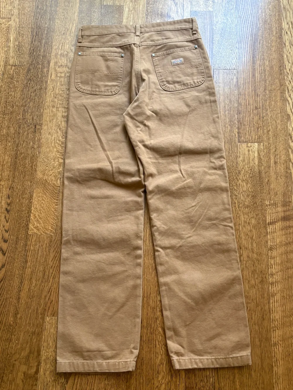 VTG Dickies Riveted Double Knee Workwear Pants 30x30 Mens Tan Canvas Gorpcore